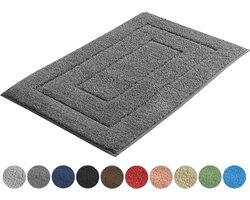 AKSA Home® Badmat 50x80 cm - Douchemat antislip - Badmat antislip - Badkamermat - Vloerkleed - Donkergrijs