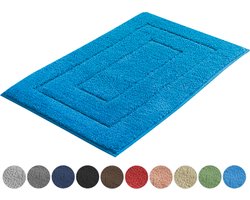 AKSA Home® Badmat 50x80 cm - Douchemat antislip - Badmat antislip - Badkamermat - Vloerkleed - Lichtblauw