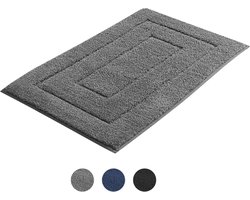 AKSA Home® Badmat 60x90 cm - Douchemat antislip - Badmat antislip - Badkamermat - Donkergrijs