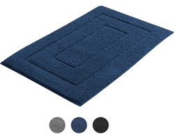 AKSA Home® Badmat 60x90 cm - Douchemat antislip - Badmat antislip - Badkamermat - Vloerkleed - Donkerblauw