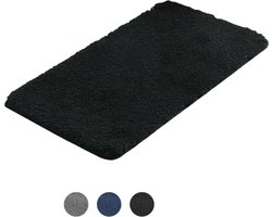 AKSA Home® Badmat 70x140 cm - Grote douchemat antislip - Badmat antislip - Badkamermat - Vloerkleed - Zwart