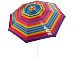 Aktive Strandparasol Met Ventilatie En Uv50-bescherming 200 Cm Veelkleurig