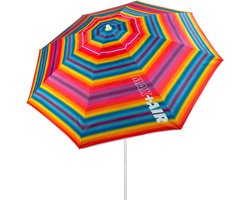 Aktive Sun&confort Ø Windbestendige Uv50-strandparasol Met Kantelbare Mast 220cm Veelkleurig