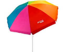 Aktive Winddichte Strandparasol Uv50 Bescherming 180 Cm Veelkleurig