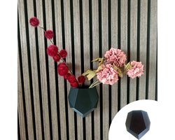 akupanel accesoires - akoestisch wandpaneel plantenbakje - ZWART ZWEVEND PLANTENBAKJE VAN 11 CM – GERECYCLED POLYMEER – MET CLIPS VOOR AKU PANELS