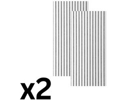 Akupanel Lattenwand - Akoestisch Wandpaneel - 2 Stuks - 60X120cm - 3-zijdig - 13mm - Zacht Wit (Grijs Vilt) - Geluidsabsorberend – Akoestische Panelen – Wandpanelen