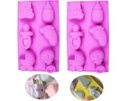 Akyol -1 stuk - 1 silicoon - baby siliconen bakvorm | newborn bakvorm | chocoladevorm | Chocoladevorm baby | kinderen Chocoladevorm | Bonbonvorm | babyshower decoratie | baby decoratie koken – siliconen – new born – babyshower