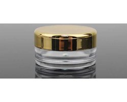 Akyol - 6 mini crème potjes - proefjes - 3 grams potjes - proef potjes - monster potjes - cosmetica potjes - Potjes met deksel plastic 2 gram- Sample potjes - Lege potjes met deksel -Zalfpotjes - Plastic potjes met deksel - Potjes met schroefdop