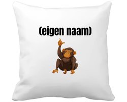 Akyol - aap met eigen naam Kussen hoes - Aap - apen liefhebbers - leuk cadeau voor iemand die houdt van apen - cadeau - kado - 40 bij 40 cm