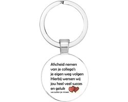 Akyol - afscheid nemen van collega's Sleutelhanger - afscheid bedank cadeau - iemand die een collega is - veel succes en geluk - werk - collega - cadeau - kado - geschenk - gift - verrassing - afscheidscadeau - liefde - 2,5 x 2,5 CM