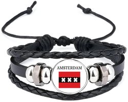 Akyol - amsterdam armband zwart - Amsterdam - amsterdammers - amsterdam liefhebbers - vlag xxx - hoofdstad nederland