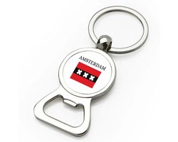 Akyol - amsterdam flesopener - Amsterdam - amsterdammers - amsterdam liefhebbers - vlag xxx - hoofdstad nederland - 9 bij 3 cm