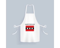 Akyol - amsterdam Keukenschort - Amsterdam - amsterdammers - amsterdam liefhebbers - vlag xxx - hoofdstad nederland - 82 bij 71 cm