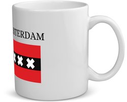 Akyol - amsterdam koffiemok - theemok - Amsterdam - amsterdammers - amsterdam liefhebbers - vlag xxx - hoofdstad nederland - 350 ML inhoud