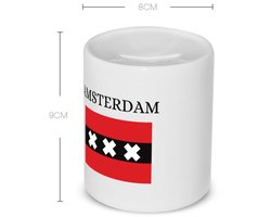 Akyol - amsterdam Spaarpot - Amsterdam - amsterdammers - amsterdam liefhebbers - vlag xxx - hoofdstad nederland - 350 ML inhoud
