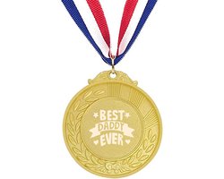 Akyol - best daddy ever medaille goudkleuring - Vader - de liefste vader - vaderdag kados - cadeau - van dochter kado - liefste papa geschenk