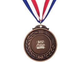Akyol - best friends for ever medaille bronskleuring - Vriendschap - jouw beste vriend/ vriendin - leuk cadeau voor je vriend om te geven - verjaardag vriend