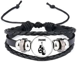 Akyol - boksen met eigen naam armband zwart - Sport - bokser - vechtsport