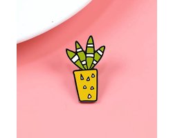 Akyol - cactus broche - Plant Broche - Broche - kamerplant - woonkamer - Cadeau - enamel broche - broche pins - kledingspeld – pin - Bedankje – leuke broche - verjaardag cadeau - cadeau