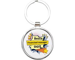 Akyol - de beste financieel manager ooit Sleutelhanger - Manager - de beste financieel manager - financieel manager - manager - financiën - werken met cijfers - directeur - werk - cadeau voor je baas - sleutelhanger voor je baas - 4 x 7,5 CM
