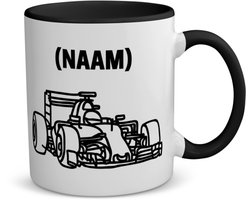 Akyol - formule 1 met eigen naam koffiemok - theemok - zwart - Auto rijden - auto liefhebbers - autosport - 350 ML inhoud