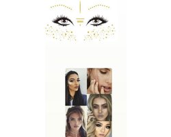 Akyol- Gezichtsjuwelen - gezichtsteentjes - gezicht glitters – carnaval- plak steentjes - bohemian feest - bohemian – festival – gezichtsdecoratie – feest – decoratie - sticker - stickervel -glitters gezicht