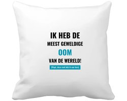 Akyol - ik heb de meest geweldige oom van wereld (klopt, deze mok heb ik van hem) Kussen hoes - Oom - de meest geweldigste oom - verjaardagscadeau - verjaardag - cadeau - cadeautje voor oom - oom artikelen - kado - geschenk - gift - 40 bij 40 cm