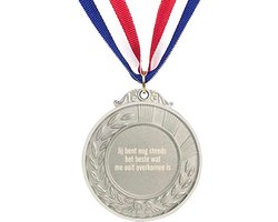 Akyol - jij bent nog steeds het beste wat me ooit is overkomen medaille zilverkleuring - Liefde - cadeautje - verjaardagscadeau - verjaardag - cadeau voor vriendin/vriend - cadeau - kado - geschenk - gift - vriendin/vriend artikelen