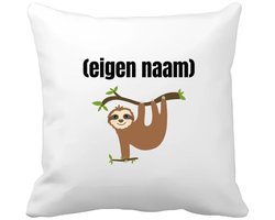 Akyol - luiaard met eigen naam Kussen hoes - Luiaard - luiaard liefhebbers - iemand die houdt van luiaards - verjaardag - cadeau - kado - 40 bij 40 cm