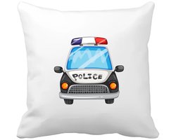 Akyol - politiewagen Kussen hoes - Politie - politieagenten - hulpdiensten - handhaving - 40 bij 40 cm