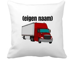 Akyol - rode vrachtwagen met eigen naam Kussen hoes - Vrachtwagen chauffeur - vrachtauto chauffeurs - iemand die houdt van vrachtwagens - verjaardag - cadeau - kado - geschenk - 40 bij 40 cm