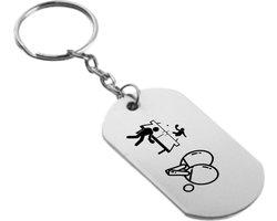 Akyol - Tafeltennis Sleutelhanger - pingpongtafel - tafeltennistafel - Leuke kado voor iemand die van tafeltennissen houd - 2,5 x 2,5 CM