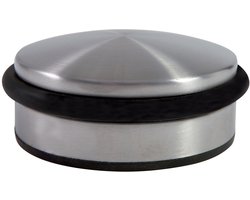 ALBA deurstop, roestvrijstalen afwerking, zilver