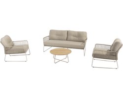 Albano stoel bank loungeset 4 delig latte rope Taste 4SO