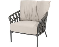 Albareto lounge tuinstoel antraciet rope 4 Seasons Outdoor