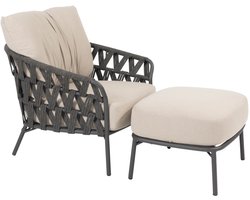 Albareto loungestoel incl. voetenbank