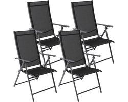 Albatros Aruba Tuinstoelen Set van 4 - Opvouwbare Tuinstoelen met Robuust Metalen Frame en Hoog Draagvermogen - Comfortabele Opvouwbare Stoelen ook als Terrasstoelen of Balkonstoelen