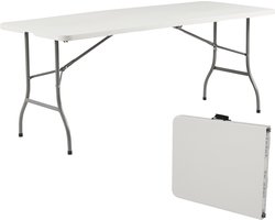 Albatros Buffettafel Klaptafel, Wit - Robuuste Constructie opvouwbaar en Hoge Belastbaarheid - voor Maximaal 10 Personen - voor Biertent met Draaggreep