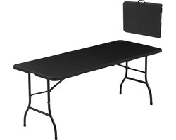 Albatros Buffettafel Klaptafel, Zwart - Robuuste Constructie opvouwbaar en Hoge Belastbaarheid - voor Maximaal 10 Personen - voor Biertent met Draaggreep