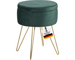 Albatros Kruk met Opbergruimte Cannes - Kruk met Opbergruimte, Modern Ontwerp, Edele Fluwelen of Sherpa Bekleding - Kruk of Bank met Opbergruimte - Optimaal als Voetenbankje of Kaptafel Kruk