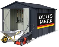 Albatros Profi gereedschapsschuur XXL - gegalvaniseerd metaal in antraciet (RAL 7016) | 259x313x192cm, 15.5m³ | incl. slot & gereedschapshaken | weerbestendig gereedschapsschuurtje, tuinkast, gereedschapsschuurtje