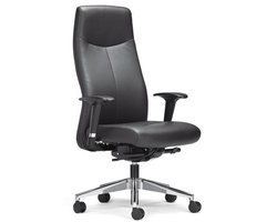 Albeka Bureaustoel Manager - Echt Leer - Comfort Topper - Zwart