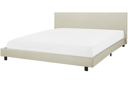 ALBI - Tweepersoonsbed - Beige - 180 x 200 cm - Polyester