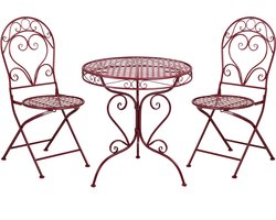 ALBINIA - Bistroset voor 2 - Bordeaux - Metaal