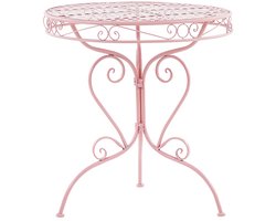 ALBINIA - Tuintafel - Roze - 70 x 70 cm - Metaal