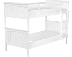 ALBON - Stapelbed - Wit - 90 x 200 cm - Dennenhout
