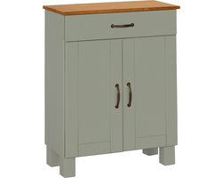 Alby|Badkamermeubel met 2 deuren, 1 lade in houtlook groen