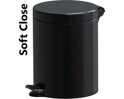 ALDA Excellent, Pedaalemmer – 5L – Zwart– afvalbak, prullenbak