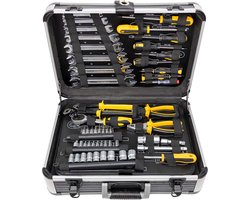 ALDORR Tools - 89 - Delige gereedschapsset in koffer - Toolbox - Gereedschapskoffer Gevuld - Gereedschapskist - Schroevendraaierset - Aluminium - Handgereedschap - Basisgereedschap - Met Momentsleutel Ratel - Cadeau voor mannen - Housewarming Cadeau