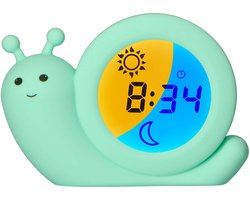 Alecto Baby BC110GN SIMON - Slaaptrainer - Nachtlampje - Kinderwekker - Mint Groen